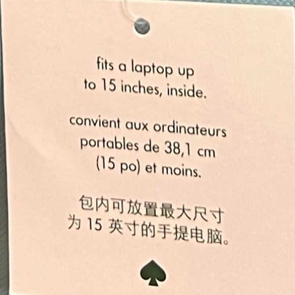 Kate Spade Staci Colorblock Large Laptop Tote Frosted Spearmint Multi - Picture 6 of 11